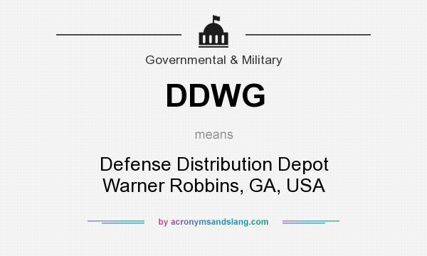 What does DDWG mean? It stands for Defense Distribution Depot Warner Robbins, GA, USA
