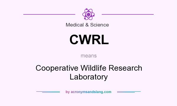 What does CWRL mean? It stands for Cooperative Wildlife Research Laboratory