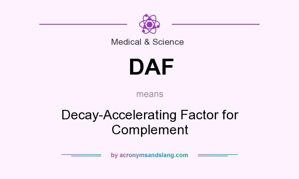 What does DAF mean? It stands for Decay-Accelerating Factor for Complement