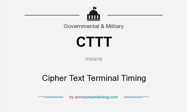 What does CTTT mean? It stands for Cipher Text Terminal Timing