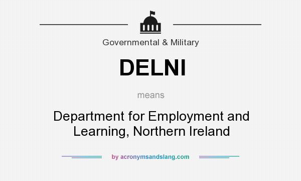 What does DELNI mean? It stands for Department for Employment and Learning, Northern Ireland
