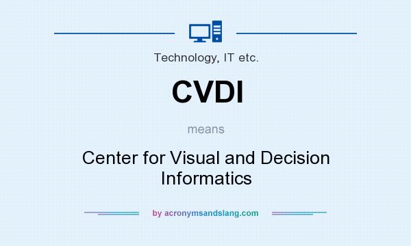 What does CVDI mean? It stands for Center for Visual and Decision Informatics