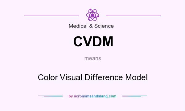 What does CVDM mean? It stands for Color Visual Difference Model