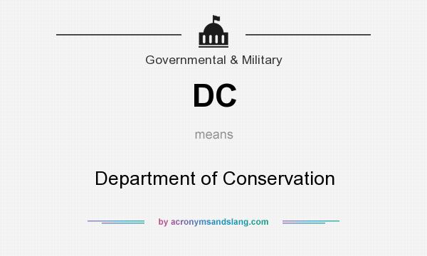 What does DC mean? It stands for Department of Conservation
