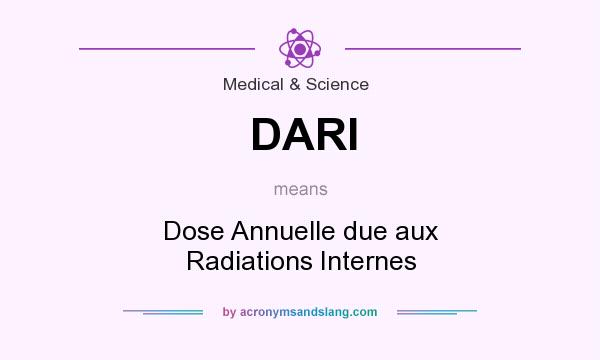 What does DARI mean? It stands for Dose Annuelle due aux Radiations Internes