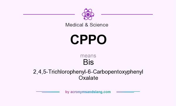 What does CPPO mean? It stands for Bis 2,4,5-Trichlorophenyl-6-Carbopentoxyphenyl Oxalate