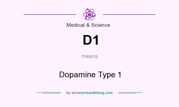 What does D1 mean? It stands for Dopamine Type 1
