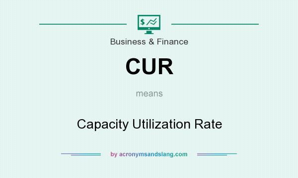 What does CUR mean? It stands for Capacity Utilization Rate