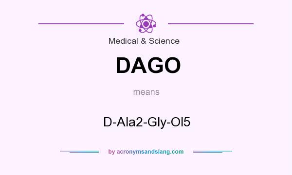 What does DAGO mean? It stands for D-Ala2-Gly-Ol5