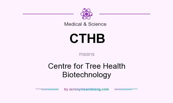 What does CTHB mean? It stands for Centre for Tree Health Biotechnology