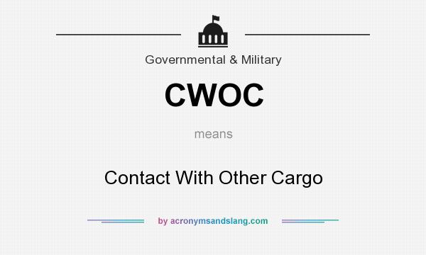 What does CWOC mean? It stands for Contact With Other Cargo