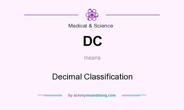 What does DC mean? It stands for Decimal Classification