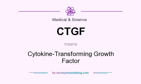 What does CTGF mean? It stands for Cytokine-Transforming Growth Factor