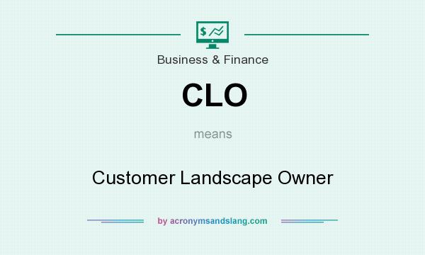 What does CLO mean? It stands for Customer Landscape Owner