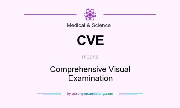 What does CVE mean? It stands for Comprehensive Visual Examination
