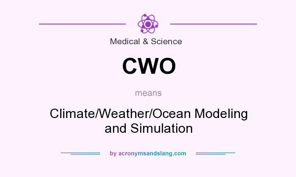 What does CWO mean? It stands for Climate/Weather/Ocean Modeling and Simulation