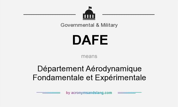 What does DAFE mean? It stands for Département Aérodynamique Fondamentale et Expérimentale