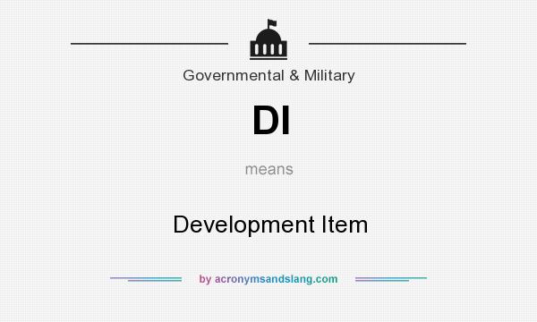 What does DI mean? It stands for Development Item