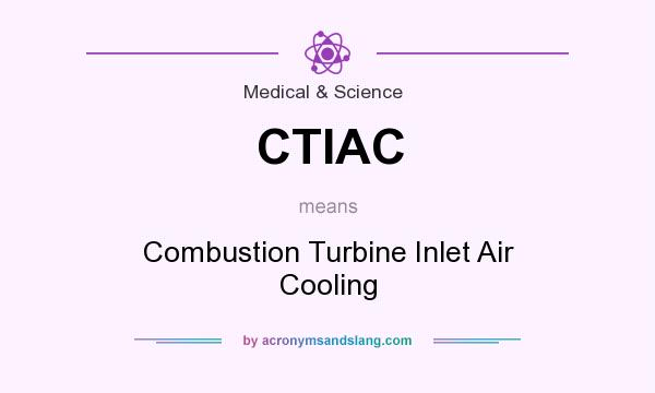 What does CTIAC mean? It stands for Combustion Turbine Inlet Air Cooling