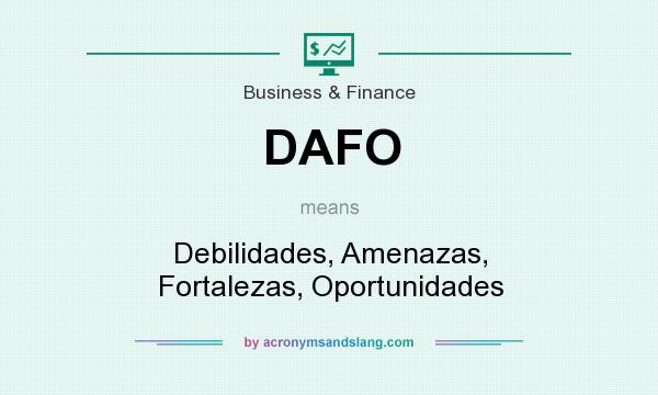 What does DAFO mean? It stands for Debilidades, Amenazas, Fortalezas, Oportunidades