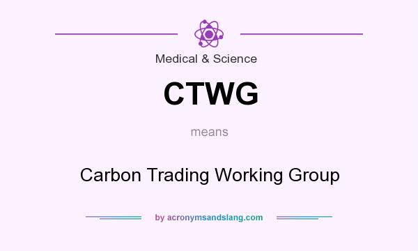 What does CTWG mean? It stands for Carbon Trading Working Group