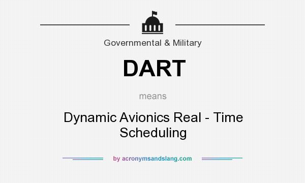 What does DART mean? It stands for Dynamic Avionics Real - Time Scheduling