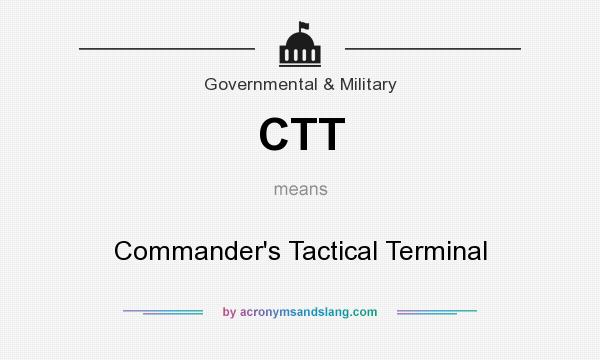 What does CTT mean? It stands for Commander`s Tactical Terminal