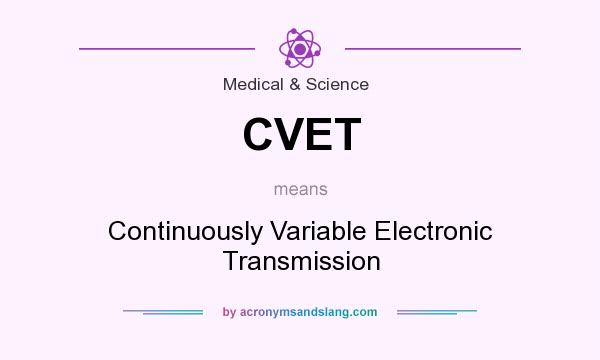 What does CVET mean? It stands for Continuously Variable Electronic Transmission