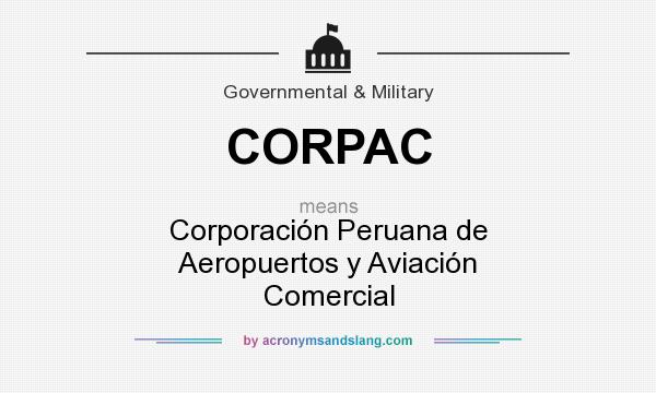 What does CORPAC mean? It stands for Corporación Peruana de Aeropuertos y Aviación Comercial