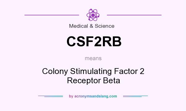 What does CSF2RB mean? It stands for Colony Stimulating Factor 2 Receptor Beta