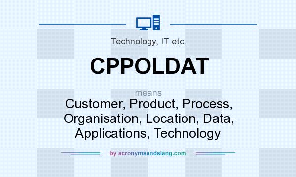 What does CPPOLDAT mean? It stands for Customer, Product, Process, Organisation, Location, Data, Applications, Technology