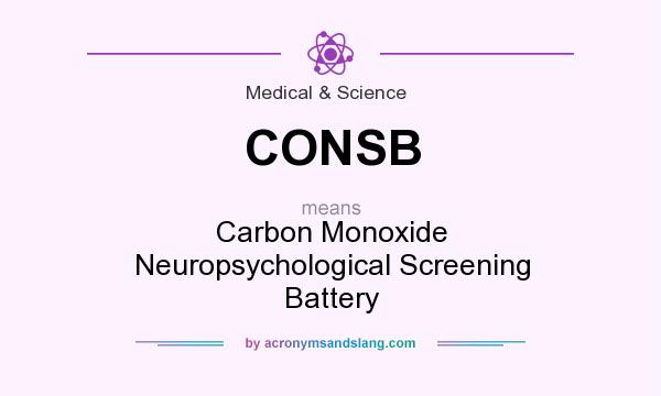 What does CONSB mean? It stands for Carbon Monoxide Neuropsychological Screening Battery