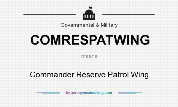 What does COMRESPATWING mean? It stands for Commander Reserve Patrol Wing