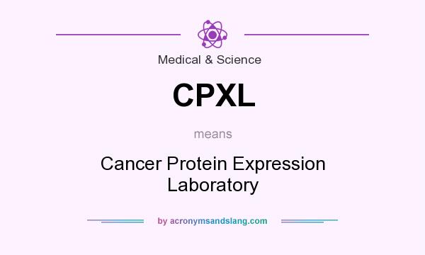 What does CPXL mean? It stands for Cancer Protein Expression Laboratory