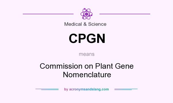 What does CPGN mean? It stands for Commission on Plant Gene Nomenclature