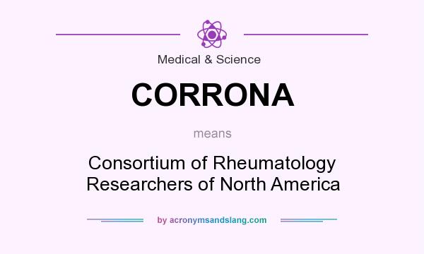 What does CORRONA mean? It stands for Consortium of Rheumatology Researchers of North America