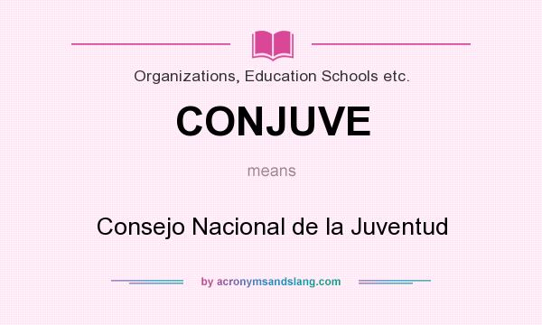 What does CONJUVE mean? It stands for Consejo Nacional de la Juventud