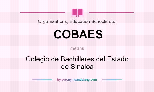 What does COBAES mean? It stands for Colegio de Bachilleres del Estado de Sinaloa