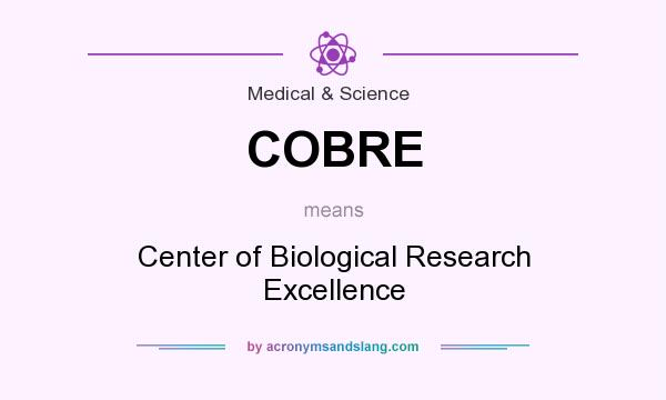 What does COBRE mean? It stands for Center of Biological Research Excellence