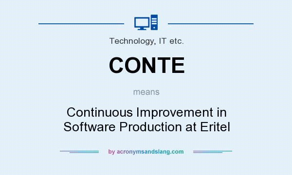 What does CONTE mean? It stands for Continuous Improvement in Software Production at Eritel