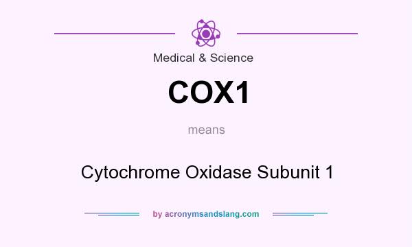 What does COX1 mean? It stands for Cytochrome Oxidase Subunit 1