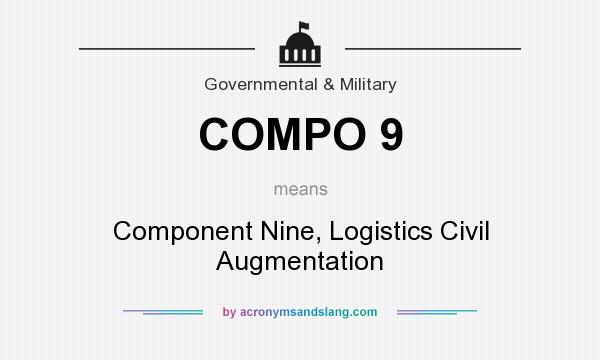 What does COMPO 9 mean? It stands for Component Nine, Logistics Civil Augmentation