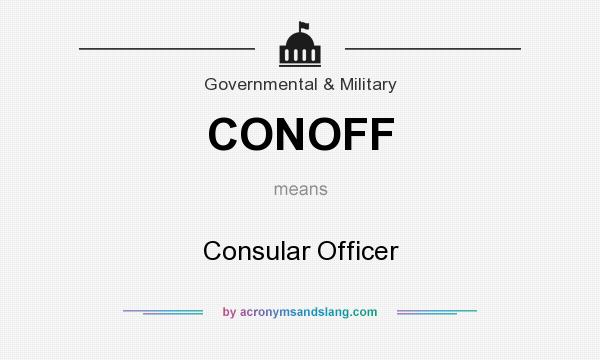 What does CONOFF mean? It stands for Consular Officer