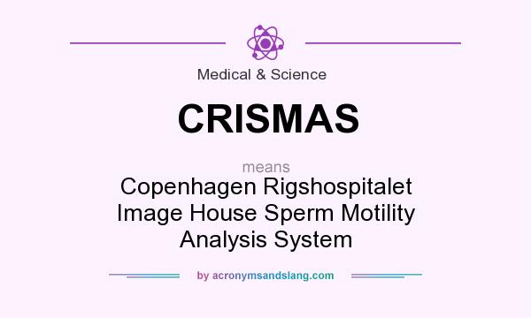 What does CRISMAS mean? It stands for Copenhagen Rigshospitalet Image House Sperm Motility Analysis System