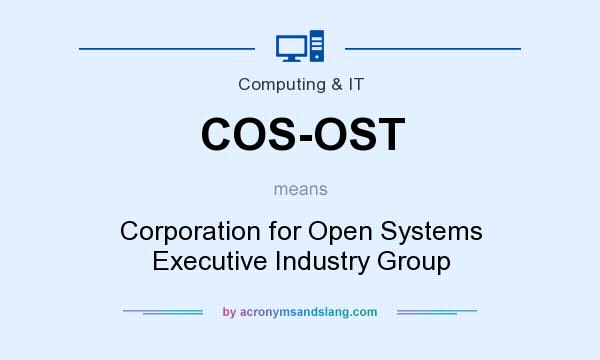 What does COS-OST mean? It stands for Corporation for Open Systems Executive Industry Group