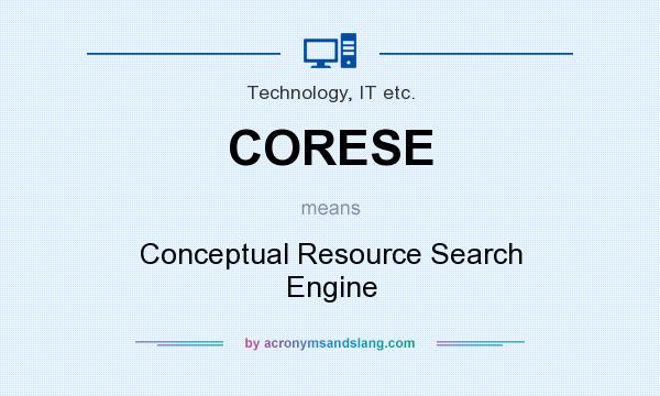 What does CORESE mean? It stands for Conceptual Resource Search Engine