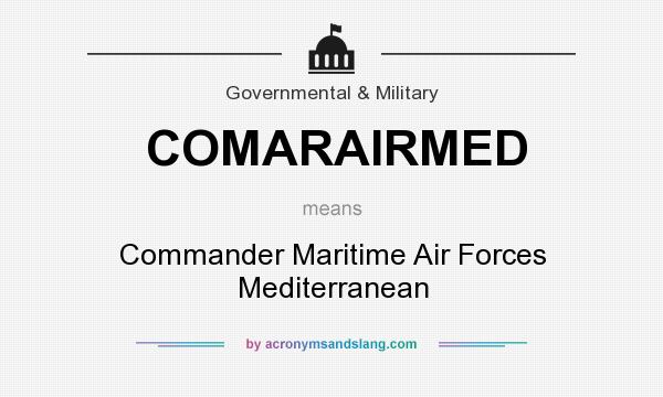 What does COMARAIRMED mean? It stands for Commander Maritime Air Forces Mediterranean