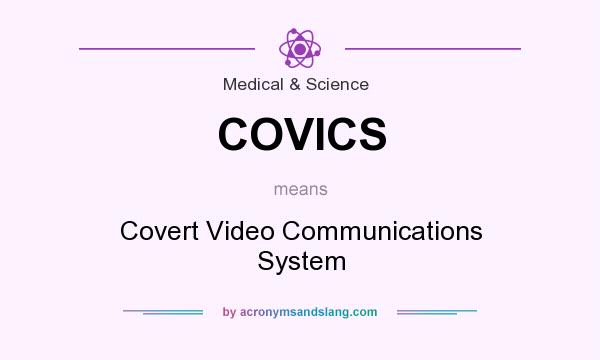 What does COVICS mean? It stands for Covert Video Communications System