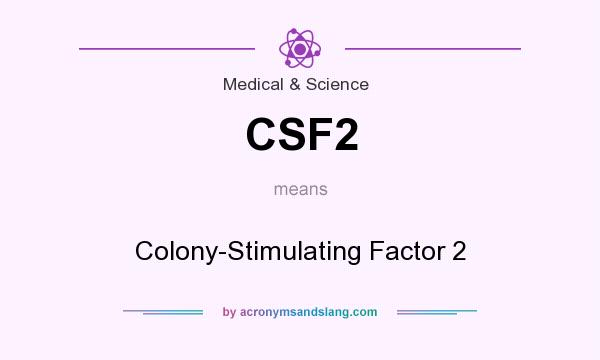 What does CSF2 mean? It stands for Colony-Stimulating Factor 2