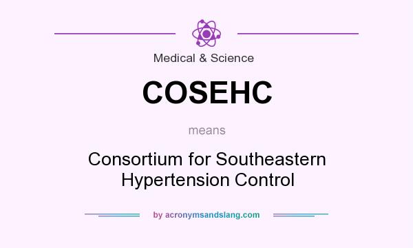 What does COSEHC mean? It stands for Consortium for Southeastern Hypertension Control